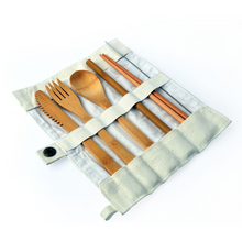 Load image into Gallery viewer, 6-piece Wooden Cutlery Set