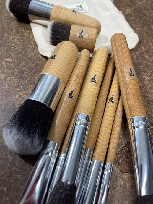 11-piece Bamboo Makeup Brush Set