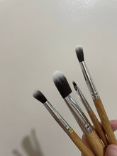 Load image into Gallery viewer, 11-piece Bamboo Makeup Brush Set